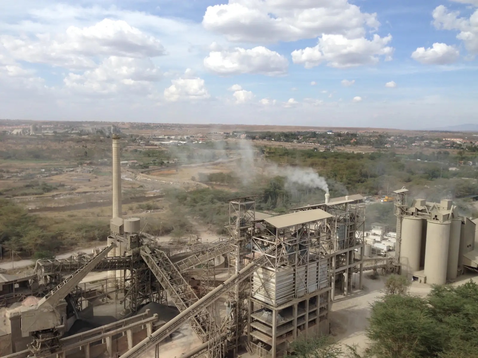 Process plant seen from above
